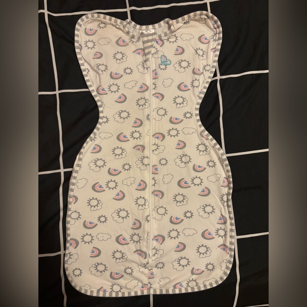 Love to Dream Kids Sleep Sack - Cream with Pink and Blue Accents